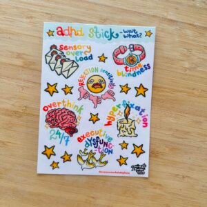 Humera Alvi - Pakistan Shop ADHD Sticker Sheet A6