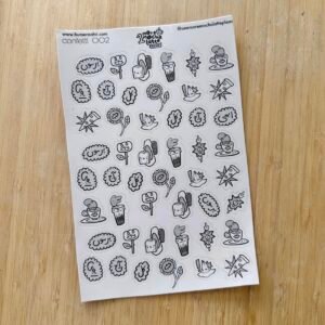 Humera Alvi - Pakistan Shop Confetti-002-Sticker-Sheet-A5