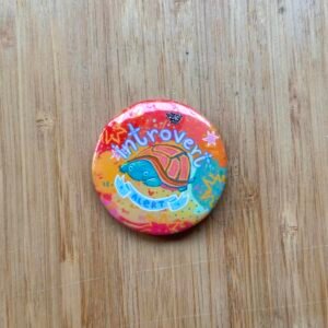 Humera Alvi - Pakistan Shop Introvert Alert Badge - 1.75 Inch