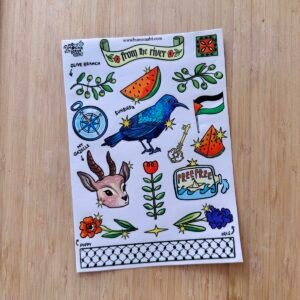 Humera Alvi - Pakistan Shop Palestine Sticker Sheet A5