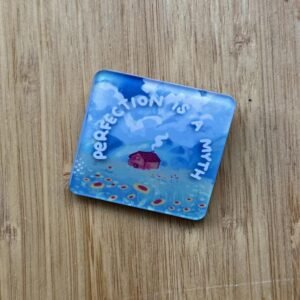 Humera Alvi - Pakistan Shop Perfection is a Myth Badge - 1.5 Inch Square Acrylic