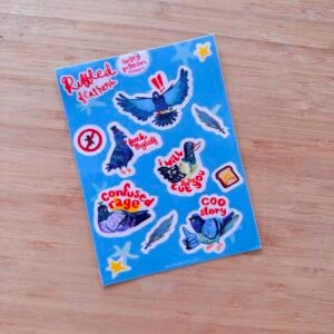 Humera Alvi - Pakistan Shop Ruffled Feathers Sticker Sheet A6